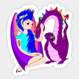 Onyx Crystal Fairy Sticker